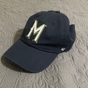 47 Dark Blue Cap with White and Green Logo